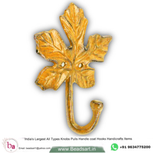 Manteau et chapeau muraux en détresse feuille d'érable jaune crochets porte-clés cintre très bon marché prix de gros disponible - Product Image 1