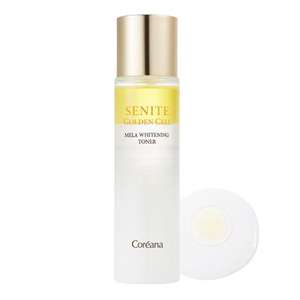 Tonique éclaircissant Golden Cell Mela, spray facial anti-âge, liquide, vitamine E, aloe vera, thé vert, centella asiatica, curcuma, acné, 160g - Product Image 1