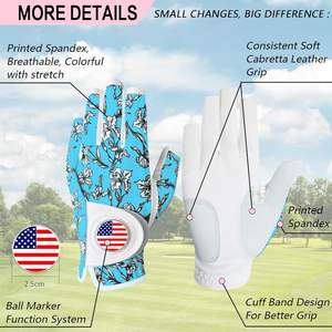 ถุงมือกอล์ฟทนทานถุงมือกอล์ฟสำหรับผู้ชายถุงมือกอล์ฟใยไมโครไฟเบอร์ระบายอากาศได้สำหรับมือซ้าย - Product Image 2