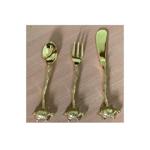 Juegos de cubiertos ecológicos con diseño de piña, cubiertos de acero inoxidable y latón para cocina, hogar con esmalte - Product Image 5