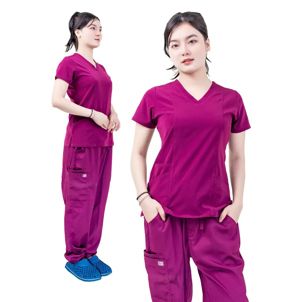 Medical scrubs nurse shirt Very anti-wrinkle & absorb moisture for Women & Men FMF VN Verified Manufacturer clothes - ODM/OEM
