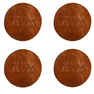 Dessous de verre en cuir avec motif gravé, échantillon gratuit, ensemble de dessous de verre épais carré naturel, ardoise, boisson, thé, café avec vente - Product Image 5