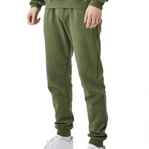 High Quality OEM Custom Logo Casual Solid Men's Heavyweight 100% Polyester Hooded Tracksuit Regular Fit <b>Hoodie</b> Jogger Set - Product Image 6