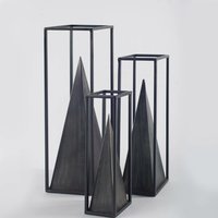 Ensemble de trois sculptures modernes en aluminium faites à la main, taille personnalisée, écologiques, cadeau d'anniversaire, décoration pour la maison, hôtel, salon