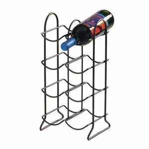 Cadre minimaliste en satin innovateur unisexe en acier inoxydable porte-bouteille autoportant en métal pour les petits espaces - Product Image 5