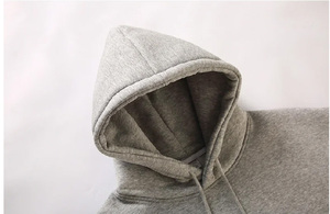 Sudaderas con capucha para hombre de 350gsm de alta calidad, logotipo personalizado, impresión Digital, patrón sólido transpirable, hombro caído, estilo de calle de invierno - Product Image 2