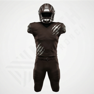Ensemble d'uniformes de football américain personnalisés par sublimation, maillot et short pour jeunes et adultes, commande en gros pour équipe, tenue d'équipe professionnelle de performance - Product Image 1