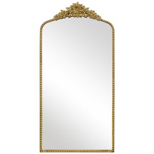 Classic <b>Arched</b> Full Length Mirror with Decorative Crest and Slim <b>Frame</b> for Modern Home Interiors - Product Image 3