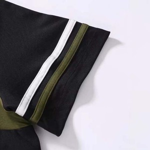 Polo de hombre de calidad superior para verano, manga corta, cuello de punto, algodón transpirable, contraste de color impreso, técnica S - Product Image 4