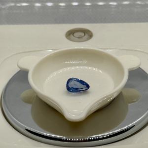 Pierre précieuse à facettes en vrac de qualité admirable Moissanite non chauffée saphir bleu naturel brillant coupe poire - Product Image 4