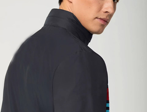 OEM personalizado chaqueta cortavientos para hombre transpirable otoño nailon con capucha diseño de retazos impermeable de talla grande temporada de invierno - Product Image 4
