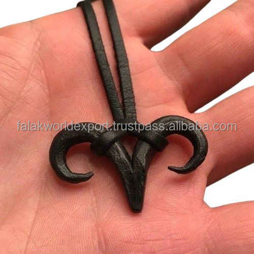 Medieval Style Hand Forged Iron Neck Pendant Fashion Necklace for Men From Falak World Export