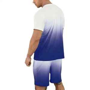 Conjuntos cortos de algodón para hombre, conjunto informal, chándal de dos piezas, camiseta y pantalones cortos para uso diario, entrenamiento, gimnasio, ropa deportiva y Fitness - Product Image 2