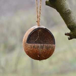 Dụng Cụ Cho Chim Ăn Vỏ Dừa Tự Nhiên 100% Làm Thủ Công Với Dây Treo Thiết Kế Khác Nhau Logo Tùy Chỉnh - Product Image 3