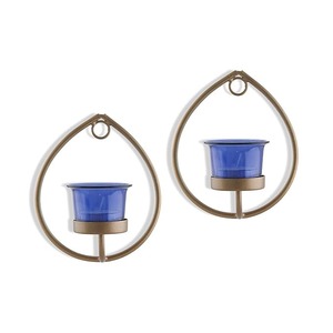 Oval Shape Metal Candle <b>Set</b> Holder High Quality Glass Candle Jar Stylish Other Candle Holders <b>Lanterns</b> and for Home Decor - Product Image 1