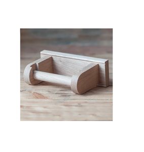 Portarrollos de papel higiénico de madera con soporte y almacenamiento Portarrollos de papel higiénico para baño al mejor precio - Product Image 2