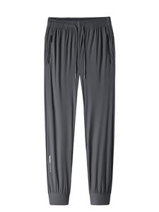 2025 <b>Summer</b> Casual Men's Ice Silk Sports Pants Quick Dry Breathable Loose Fit <b>Trousers</b> with Embroidered Technics <b>Lightweight</b> - Product Image 5