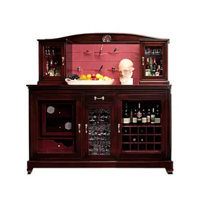 Elodie is a wine-tasting sideboard in cherry with five doors, a drawer, and a secret compartment.