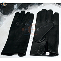 Guantes de Cuero Ceremoniales Tri-Service para Hombre, 100% Piel de Oveja Nappa, Ecológicos, Estilo Liso, para las Cuatro Estaciones y Actividades al Aire Libre