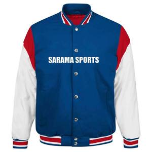 Veste de baseball sur mesure de bonne qualité en gros, veste d'hiver en laine, manches en cuir, veste bomber varsity pour hommes - Product Image 2