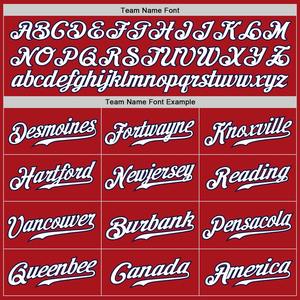 Custom Red White-Navy Authentic Fade Fashion Baseball Jersey - Product Image 3