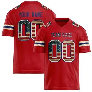 Maillot de football américain personnalisé pour équipe universitaire, uniforme en polyester respirant 195 GSM, vêtements de sport pour entraînement et match - Product Image 4