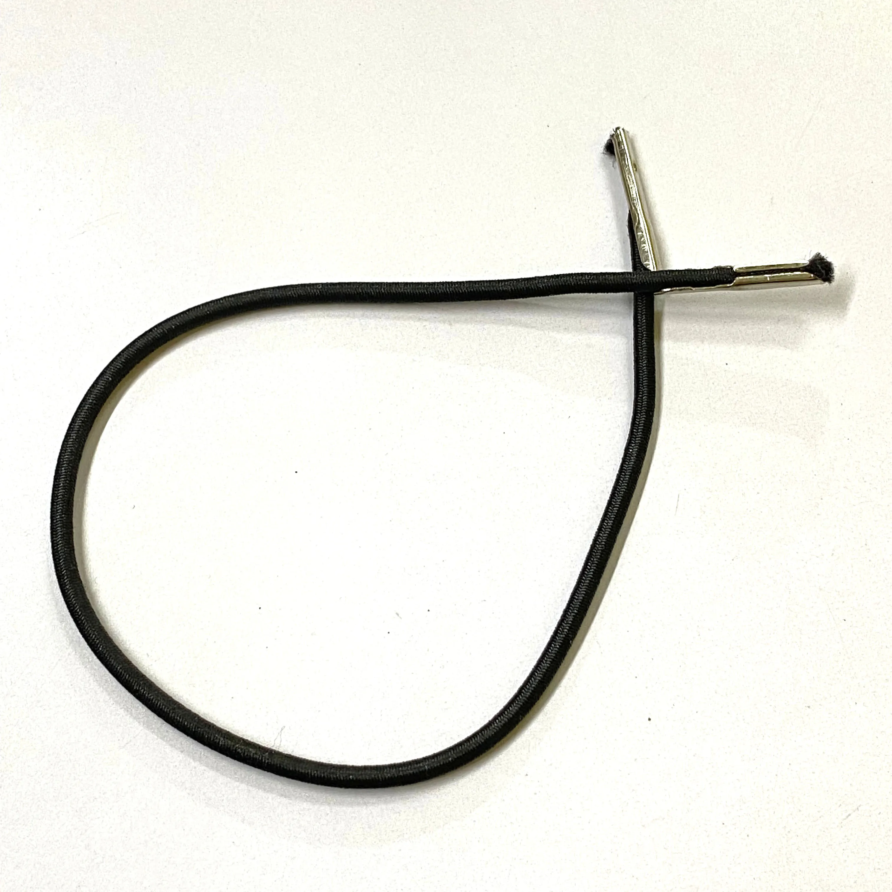 Personalizza le specifiche clip d'argento nero elastico filo spinato elastico fascia ad anello estremità In metallo per offerte fai da te all'ingrosso