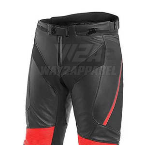Pantalones de cuero de moto hechos a medida estilo OEM pantalones de carreras de cuero de motocicleta de alta calidad - Product Image 5