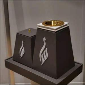 Premium Stainless Steel Geometric Bakhoor Burner Modern Middle East Oud Incense <b>Holder</b> Luxury Mubkhar for Wedding & Ramadan - Product Image 4