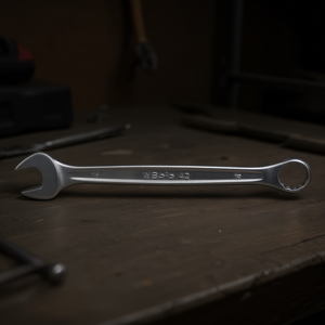 Chiave Combinata Cromata con Estremità Aperta e Anello Piegato - Product Image 3