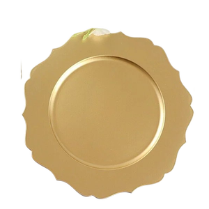 Assiette de présentation ronde en acier inoxydable argenté pour table à manger et décoration de mariage, vaisselle et assiettes minimalistes de style occidental - Product Image 2