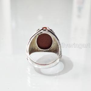 Bague pour homme en argent sterling 925, pierre de soleil naturelle, style ottoman vintage, toutes tailles, cadeau de Noël, vente en gros - Product Image 6