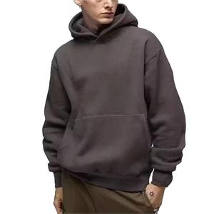 Sweat à capuche imprimé bouffant personnalisé du fabricant 400Gsm 500Gsm surdimensionné poids lourd 400 450 500 Gsm sweats à capuche en coton éponge français pour hommes - Product Image 1