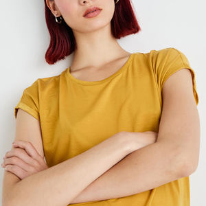 Camiseta de algodón 100%, ropa de mujer de gran tamaño, camisetas de verano para mujer, la mejor camiseta personalizada barata de alta calidad para mujer - Product Image 4