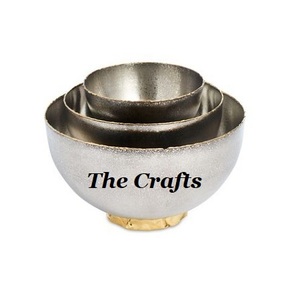 Juego de Tazones para Servir de Metal en Color Plata y Dorado, Tres Tamaños Diferentes, Tazones para Servir Alimentos y Chocolate en Venta - Product Image 1