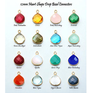 Nouvelle arrivée suisse bleu topaze coeur charme 925 en argent Sterling lunette réglage fabrication de bijoux fournitures pendentif résultats en gros - Product Image 5