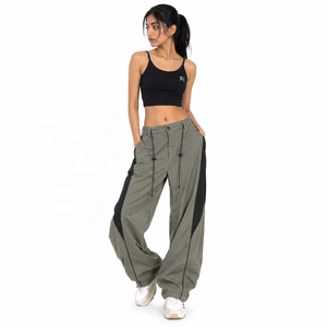 Wide Leg Casual Streetwear Drawstring men's pant Lightweight Breathable Elastic Waist Utility Bottoms Wholesale Supplier USA - Product Image 4