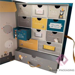 Boîte de calendrier de l'Avent personnalisée pour peluches et produits pour bébés Boîte mystère avec tiroirs en carton - Product Image 6