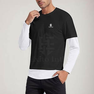 เสื้อลำลองแขนยาวสองชั้นสำหรับผู้ชายผ้าฝ้าย100% ขนาดใหญ่พิเศษสไตล์ที่กำหนดเอง - Product Image 3