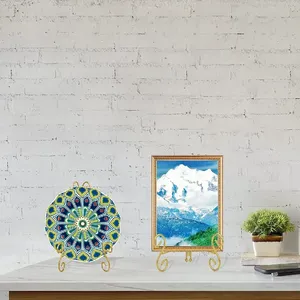 Support d'assiette élégant en argent personnalisé avec un design de style antique, parfait pour le stockage d'ustensiles de cuisine et la décoration de restaurant d'hôtel - Product Image 4