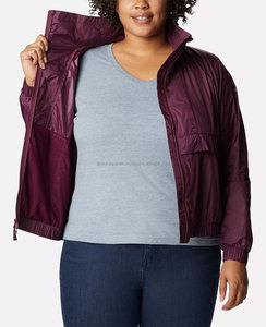 Veste coupe-vent personnalisée en vrac pour femmes Veste coupe-vent imperméable et respirante pour la gym pour femmes - Product Image 4