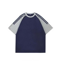Nouveau style T-shirt unisexe épais, design uni, coupe classique, manches courtes, streetwear, T-shirt vierge de haute qualité en coton/bambou