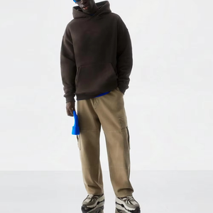 Sweat-shirt à capuche pour hommes, coupe ample, manches longues, confortable et respirant, tenue décontractée, coton mélangé - Product Image 2