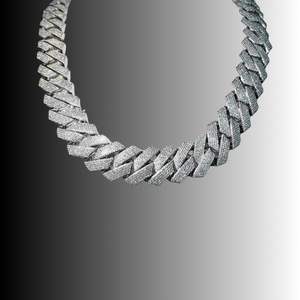 14K con cadena cubana de diamantes cultivados en laboratorio, brilla tu estilo mejorado con claridad VVs - Product Image 3