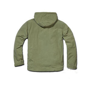 เสื้อแจ็คเก็ตมีฮู้ดสำหรับผู้ชายเสื้อกันลมมีซิปแบบครึ่งแขนเสื้อมีฮู้ดผ้าฟลีซขั้วโลกออกแบบโลโก้ได้ตามต้องการ - Product Image 2