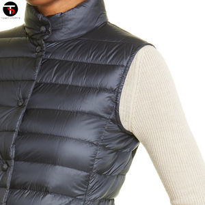 Venta al por mayor de trajes completos de invierno chaleco sin mangas chaqueta Puffer chaleco transpirable mujeres algodón productos de alta calidad - Product Image 4