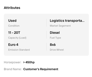 El mejor!! Cabeza tractora diésel 6x4 de servicio pesado con volante a la izquierda para logística global y transporte de carga - Product Image 6