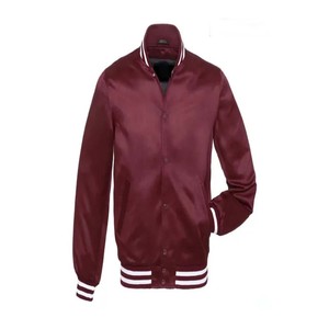 CUSTOM SATIN Varsity Letterman Bomber BASEBALL Jacket Latest Style OEM Hot Quality Satin Bomber Jackets - Product Image 4