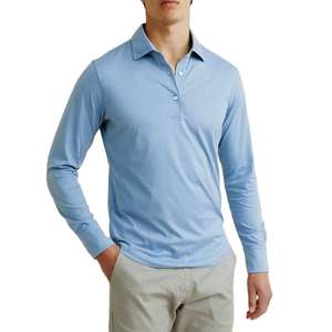 Wholesale Blank Polo Shirts Custom Embroidery LogoT-Shirt Plain Golf Polo <b>Long</b> <b>Sleeve</b> T-shirts Custom Unisex Polo Shirt - Product Image 1