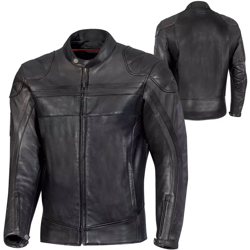 Новое поступление мужская повседневная одежда на молнии; В стиле кожаные куртки Slim Fit Мужская кожаная куртка крест cascos para мотоцикл и авто